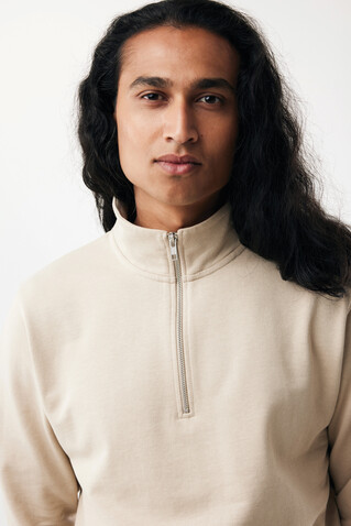 IQONIQ Elgon Quarter-Zip-Sweater aus rec. Baumwolle desert bedrucken, Art.-Nr. T9601.006.XL