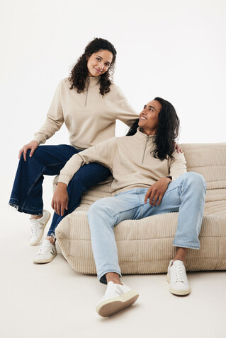 IQONIQ Elgon Quarter-Zip-Sweater aus rec. Baumwolle desert bedrucken, Art.-Nr. T9601.006.XL