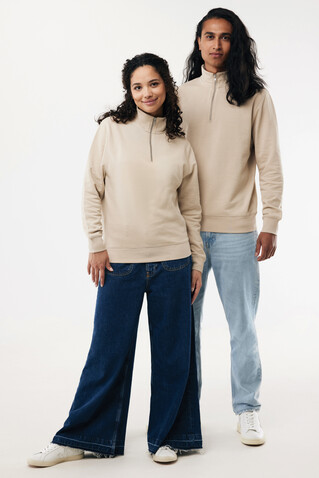 IQONIQ Elgon Quarter-Zip-Sweater aus rec. Baumwolle desert bedrucken, Art.-Nr. T9601.006.XL