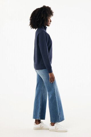 IQONIQ Elgon Quarter-Zip-Sweater aus rec. Baumwolle navy blau bedrucken, Art.-Nr. T9601.002.4XL