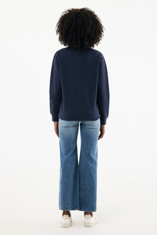IQONIQ Elgon Quarter-Zip-Sweater aus rec. Baumwolle navy blau bedrucken, Art.-Nr. T9601.002.4XL