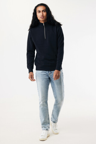 IQONIQ Elgon Quarter-Zip-Sweater aus rec. Baumwolle schwarz bedrucken, Art.-Nr. T9601.001.XS IQONIQ Elgon Quarter-Zip-Sweater aus rec. Baumwolle schwarz bedrucken, Art.-Nr. T9601.001.XS