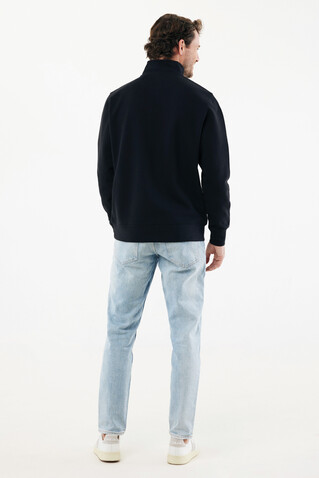 IQONIQ Elgon Quarter-Zip-Sweater aus rec. Baumwolle schwarz bedrucken, Art.-Nr. T9601.001.XS IQONIQ Elgon Quarter-Zip-Sweater aus rec. Baumwolle schwarz bedrucken, Art.-Nr. T9601.001.XS