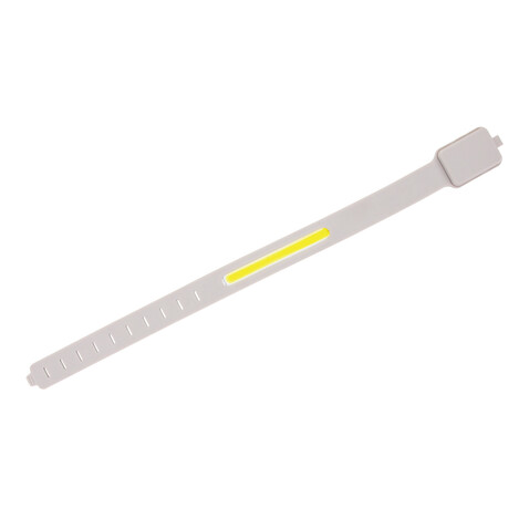 Lumi Sprint wiederaufladbares LED Lauflicht aus RCS rec. ABS grau bedrucken, Art.-Nr. P239.4402