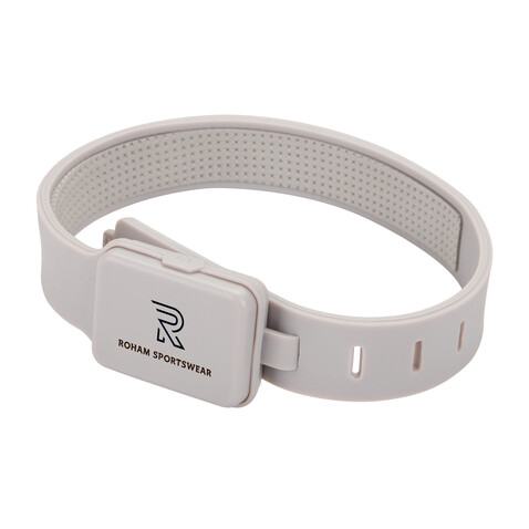 Lumi Sprint wiederaufladbares LED Lauflicht aus RCS rec. ABS grau bedrucken, Art.-Nr. P239.4402