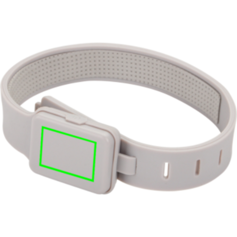 Lumi Sprint wiederaufladbares LED Lauflicht aus RCS rec. ABS grau bedrucken, Art.-Nr. P239.4402