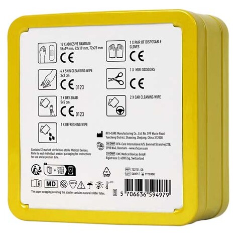 MyKit Erste Hilfe Set für das Auto, gelb bedrucken, Art.-Nr. 1Z263211