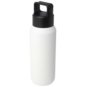 Astra 600 ml RCS-zertifizierte Kupfer-Vakuum Isolierflasche aus recyceltem Edelstahl (Kohlensäure geeignet), weiss bedrucken, Art.-Nr. 10084101