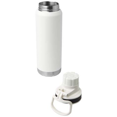 Fortis 700 ml RCS-zertifizierte Kupfer-Vakuum Isolierflasche aus recyceltem Edelstahl (Kohlensäure geeignet), weiss bedrucken, Art.-Nr. 10084201