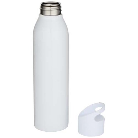 Sky 650 ml RCS-zertifizierte, einwandige Trinkflasche aus recyceltem Edelstahl, weiss bedrucken, Art.-Nr. 10086801