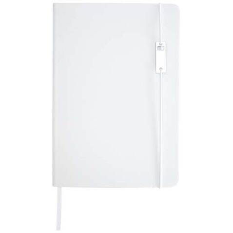 Legato Elegance A5 Hardcover Notizbuch mit Tintenroller Set, weiss, weiss bedrucken, Art.-Nr. 10625801
