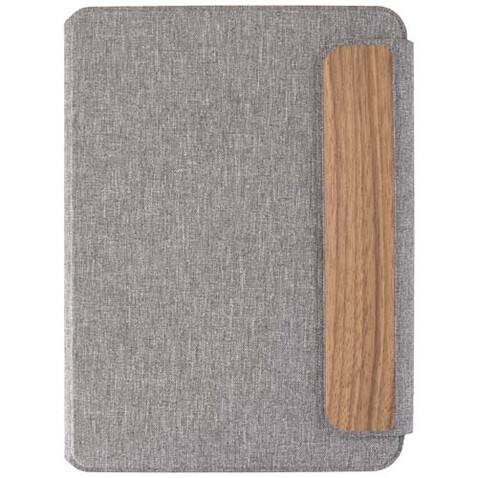Andean A5 RCS-recycelte Mappe, grau bedrucken, Art.-Nr. 10799382