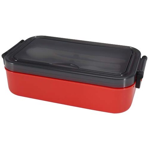 Snappy Lunchbox und Besteckset, rot bedrucken, Art.-Nr. 11342021 Snappy Lunchbox und Besteckset, rot bedrucken, Art.-Nr. 11342021