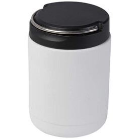 Doveron 500 ml isolierter Lunchpot aus recyceltem Edelstahl, weiss bedrucken, Art.-Nr. 11342201