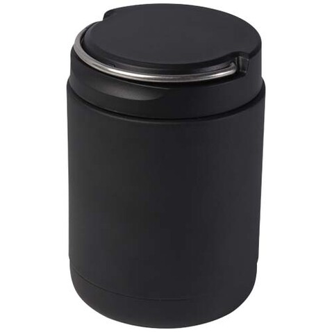 Doveron 500 ml isolierter Lunchpot aus recyceltem Edelstahl, schwarz bedrucken, Art.-Nr. 11342290