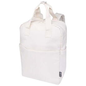 Trip 14&amp;quot; Aware™ Recycelter Laptop Rucksack 9 L, offwhite bedrucken, Art.-Nr. 12076202