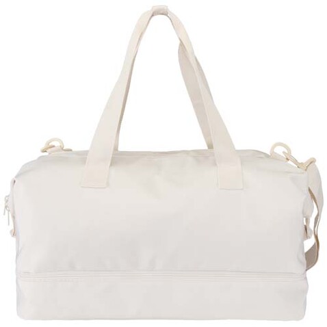 Trip Aware™ recycelte Reisetasche 42L, offwhite bedrucken, Art.-Nr. 12076302