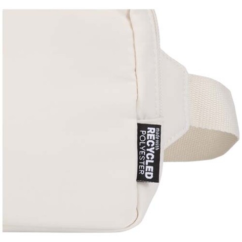 Trip Aware™ Recycelte Reisetasche mit Schultergurt 1 L, offwhite bedrucken, Art.-Nr. 12076402
