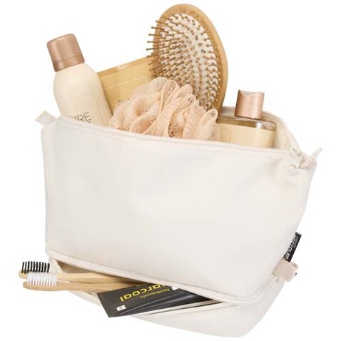 Trip Aware™ Recycelter Reisekulturbeutel 6 L, offwhite bedrucken, Art.-Nr. 12076602