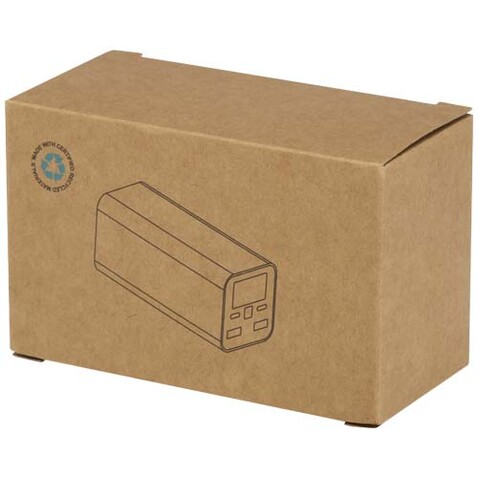 Acamar 70 W 20.000 mAh Laptop Powerbank aus recyceltem Aluminium, schwarz bedrucken, Art.-Nr. 12444090