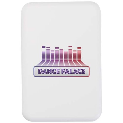 Acrab 15 W 5.000 mAh magnetische kabellose Powerbank mit 20 W PD aus recyceltem Kunststoff, weiss bedrucken, Art.-Nr. 12444101