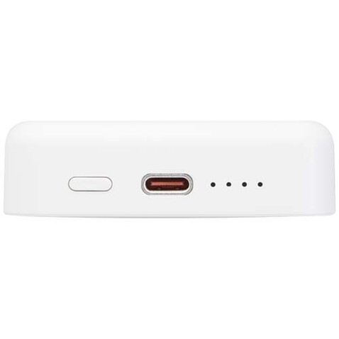 Acrab 15 W 10.000 mAh magnetische kabellose Powerbank mit 20 W PD aus recyceltem Kunststoff, weiss bedrucken, Art.-Nr. 12444201