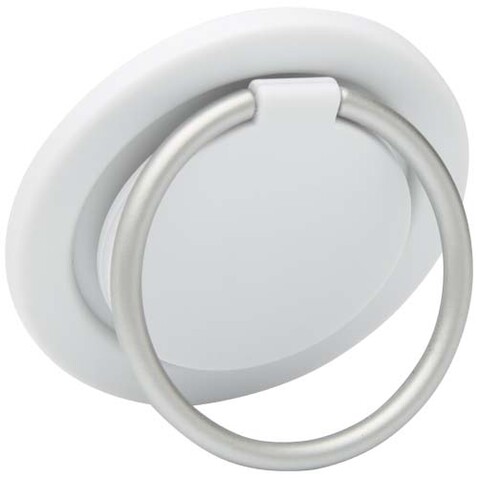 Albali Magnetische Smartphonehalterung aus recyceltem Kunststoff mit Ringständer, weiss bedrucken, Art.-Nr. 12446201