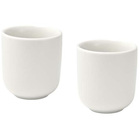 Male 90 ml Keramik Espressotassen – 2er Set, weiss bedrucken, Art.-Nr. 12639701