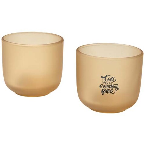 Mal 200 ml Glasbecher – 2er-Set, Oatmeal bedrucken, Art.-Nr. 12640007