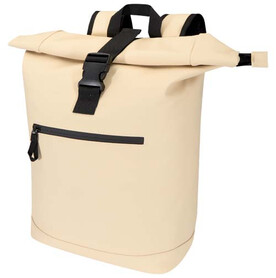 Resi Plus 15&amp;quot; GRS-recycelter Rolltop Rucksack 18 L, Oatmeal bedrucken, Art.-Nr. 13009307
