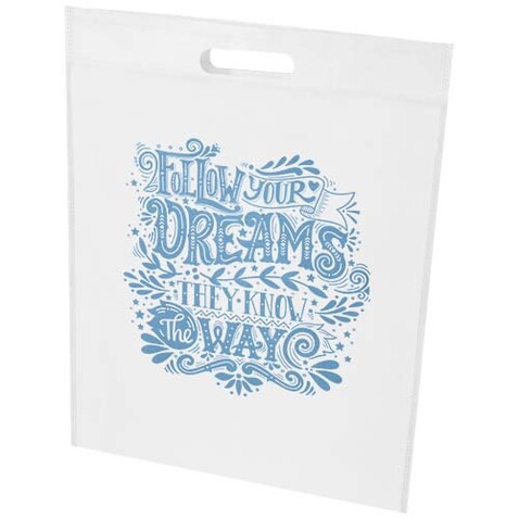 EcoSeal 5 L GRS-recycelte Nonwoven Tragetasche, weiss bedrucken, Art.-Nr. 13010301