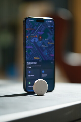 Findmate Dual IPX5 Artikel-Finder aus RCS recyceltem ABS weiß bedrucken, Art.-Nr. P301.6203