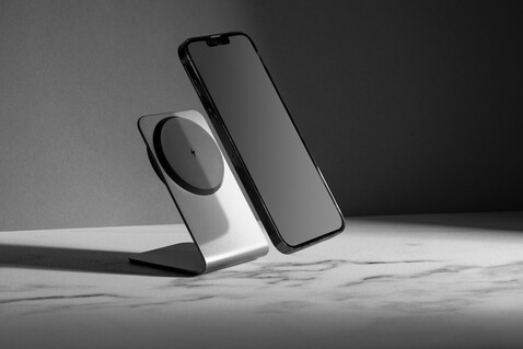 Terra Aluminium 15W magnetischer Wireless-Charger grau bedrucken, Art.-Nr. P309.1002