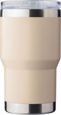 Recycelter Edelstahl-Reisebecher (350 ml) Ayen – beige bedrucken, Art.-Nr. 357999999_1267375