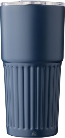 Recycelter doppelwandiger Trinkbecher aus Edelstahl (500 ml) Kael – Blau bedrucken, Art.-Nr. 005999999_1267378