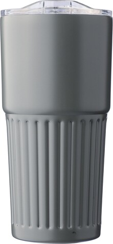 Recycelter Edelstahl-Trinkbecher mit doppelter Wand (500 ml) Kael – Grau bedrucken, Art.-Nr. 003999999_1267378