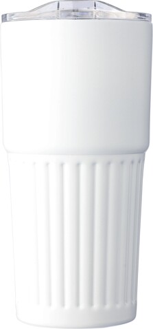 Reisebecher Kael | Recycelt | 500 ml – Weiß bedrucken, Art.-Nr. 002999999_1267378