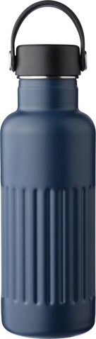 Recycelte doppelwandige Trinkflasche aus Edelstahl (500 ml), Lior – Blau bedrucken, Art.-Nr. 005999999_1267379