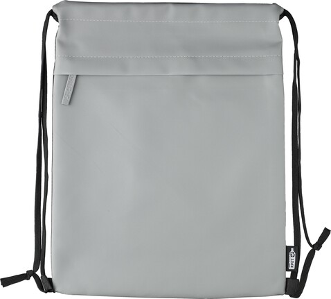 rPET Polyester (600D) Rucksack mit Kordelzug Auri – Grau bedrucken, Art.-Nr. 003999999_1267405