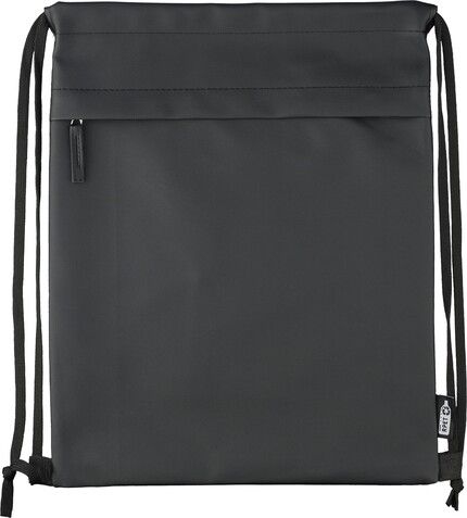 Turnbeutel Auri | Recycelt | 8 l – Schwarz bedrucken, Art.-Nr. 001999999_1267405