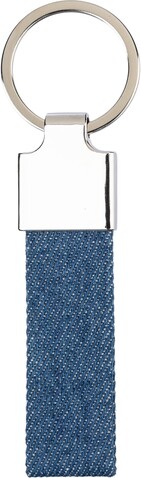 Denim Schlüsselanhänger Enzi – Blau bedrucken, Art.-Nr. 005999999_1267537