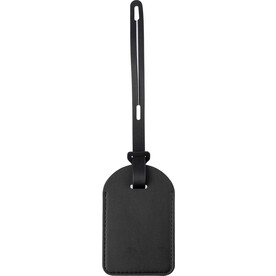 Recycelter PU-Gepäckanhänger Isen – Schwarz bedrucken, Art.-Nr. 001999999_1267660