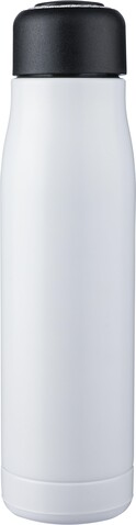 Doppelwandige Trinkflasche aus recyceltem Edelstahl (500 ml) Solene – Weiß bedrucken, Art.-Nr. 002999999_1267777