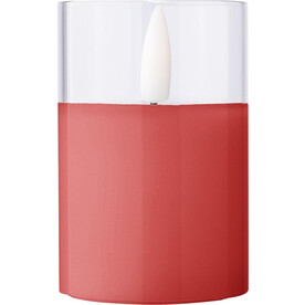 LED-Kerze Serin | Glashalter – Rot bedrucken, Art.-Nr. 008999999_1271993