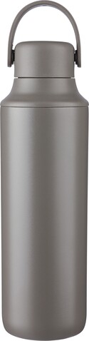 Doppelwandige Edelstahl-Trinkflasche (500 ml) Omari – stahlgrau bedrucken, Art.-Nr. 411999999_1274051