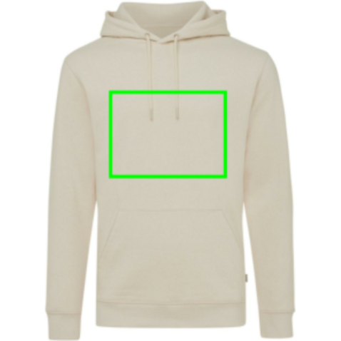 IQONIQ Torres ungefärbter Hoodie aus recycelter Baumwolle natural raw bedrucken, Art.-Nr. T9401.018.XXXL