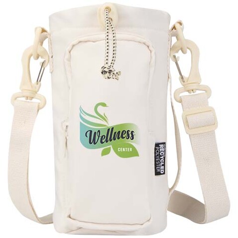 Trip Aware™ Recycelte Reisetasche für Flaschen 2 L, offwhite bedrucken, Art.-Nr. 12076502