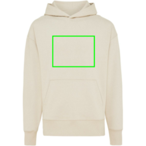 IQONIQ Yoho Relax-Hoodie aus recycelter Baumwolle natural raw bedrucken, Art.-Nr. T9402.018.XXS