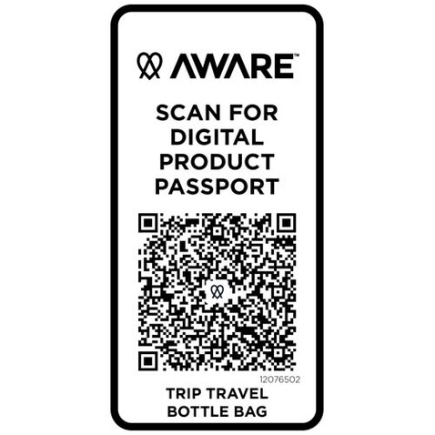 Trip Aware™ Recycelte Reisetasche für Flaschen 2 L, offwhite bedrucken, Art.-Nr. 12076502