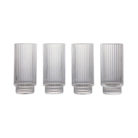 VINGA York Highball, 4-tlg. Set transparent bedrucken, Art.-Nr. V4330800